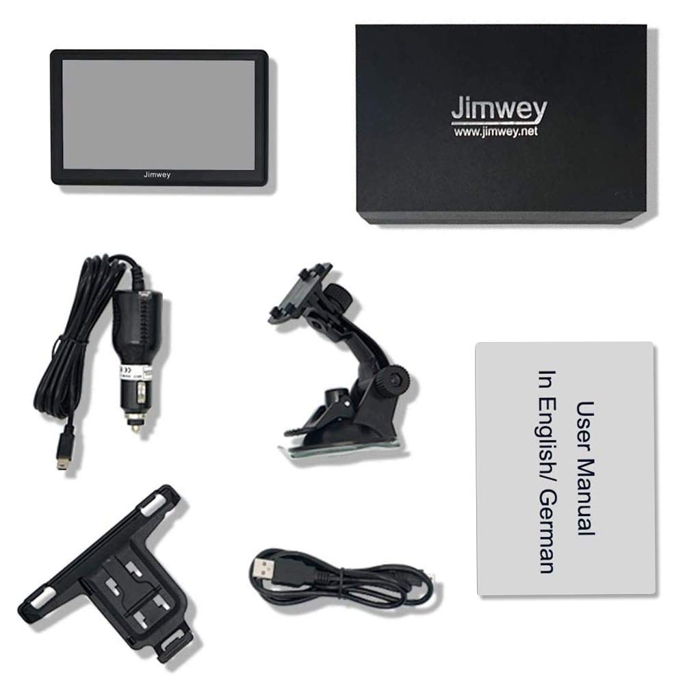 Buy SAT NAV 2022 Map, Jimwey GPS Navigation for Car Lorry Truck with