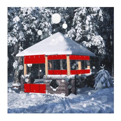 Cortinas de lona transparente con puerta con cremallera para pérgola al aire libre, patio, porche, cochera y cenador