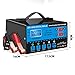 12V and 24V Smart Universal Battery Charger, Featuring LCD Display, Intelligent Maintenance, Temperature Compensation, Overcharge and Short-Circuit Protection, Suitable for Cars, SUVs, Trucks