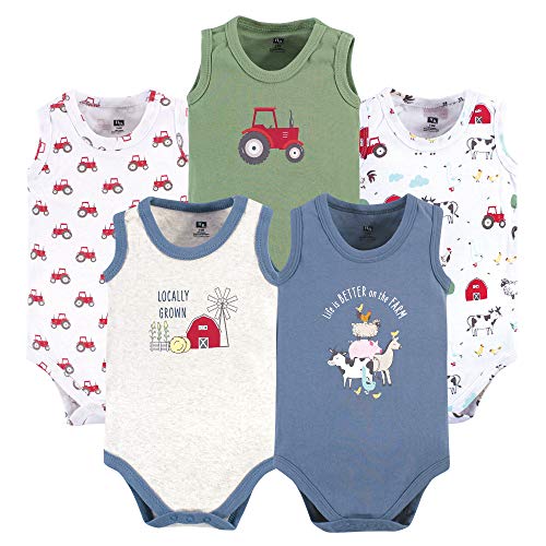 Hudson Baby Unisex Baby Cotton Sleeveless Bodysuits