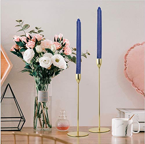 Image of 7 Pairs 100% Pure Beeswax Handmade Taper Candles, 9 Inch Smokeless Dripless Wax Candles, Beeswax Candle for Home Gift Ideas - Cool Color Set