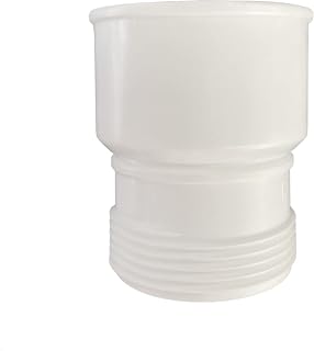 EasyDrain Adaptor for Flexible Hose - Connects 1.5" Female Nut to Straight Pipe (1.5" or 2" DN40/DN50) - White