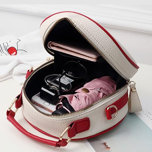 PU Leather Crossbody Bag Cute Shoulder Messenger Bag Cherry Print Purse with Adjustable Strap Handbags for Women2