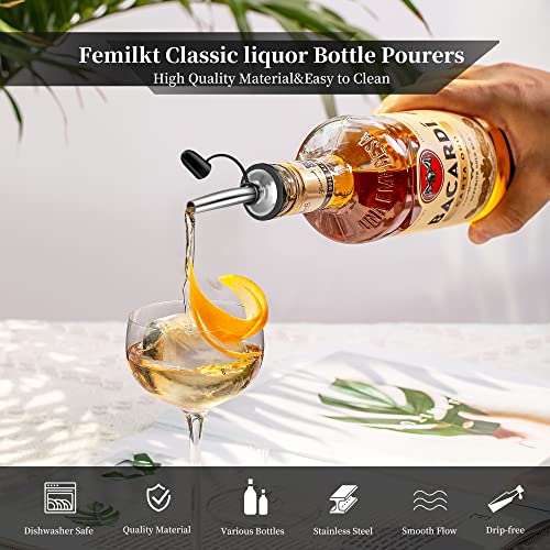 48 Pack Liquor Pour Spouts - Dishwasher Safe Hygienic Alcohol Speed Spouts, Suitable for 3/4" Bottle Mouth, Olive Oil, Juice, Syrup by Femilkt - Used condition - Image 2