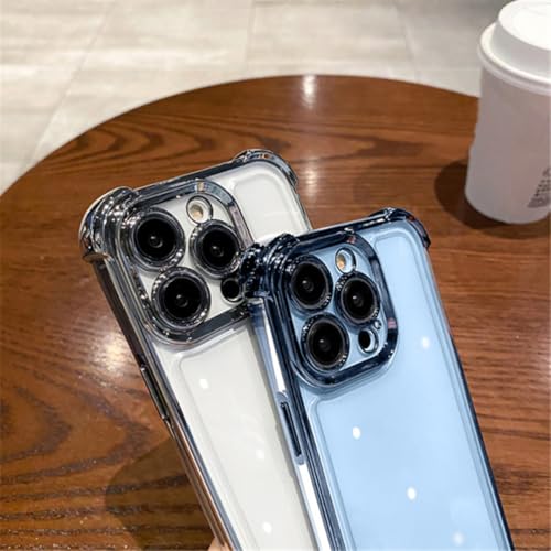 Coque rigide antichoc iPhone 15 Plus acrylique transparent violet avec coins renforcés