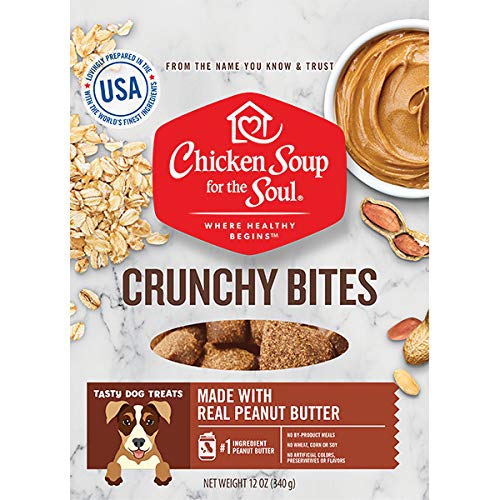 Chicken Soup 418478 12 oz Crunchy Bites Peanut Butter Biscuit Dog Treats Food Chicken Soup 418478 12 oz Crunchy Bites Peanut Butter Biscuit Dog Treats Food