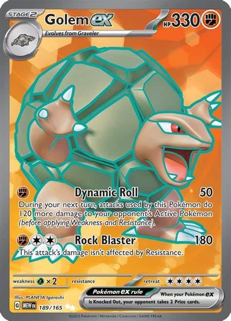 Pokemon - Golem ex 189/165 - Pokemon 151 -Full Art - Ultra