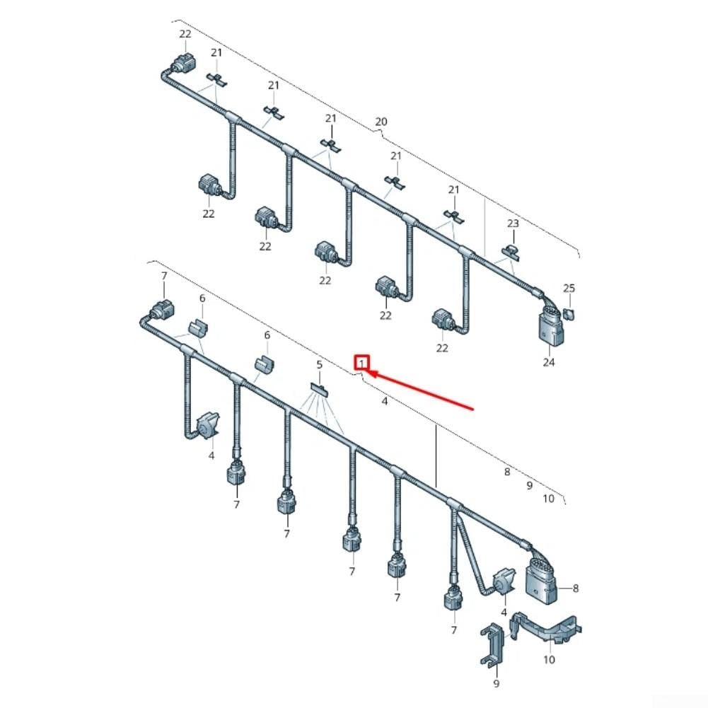 pour câble Capteur Parkings pour avant Pour Touareg 2011-2014