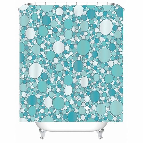 Rideau de douche bleu ciel en polyester lourd lavable de qualité supérieure - 2