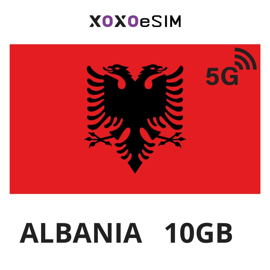 Carte eSIM Albanie Internet mobile en Albanie 10GB 30 jours SANS INSCRIPTION (20GB)