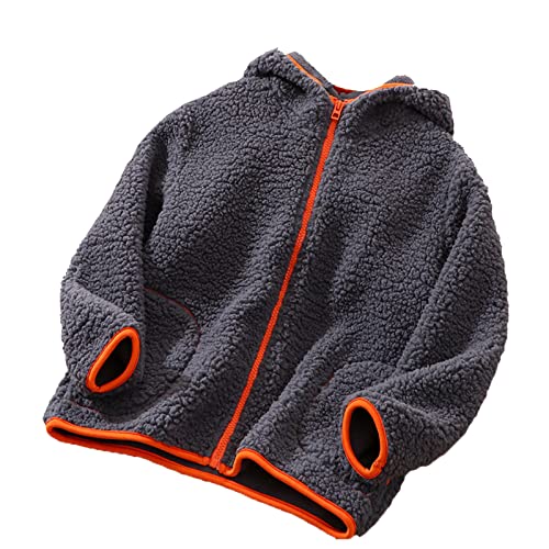 sfdgfhyf Toddler Boys Girls Long Sleeve Winter Solid Hooded Zippered Coat Jacket Thicken Warm Outwear Boys