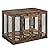 unipaws Wooden Dog Crate, Medium Dog Crate with Tray and Bed, Furniture End Table Dog Kennels, Dog House with Double Doors, Rustic
