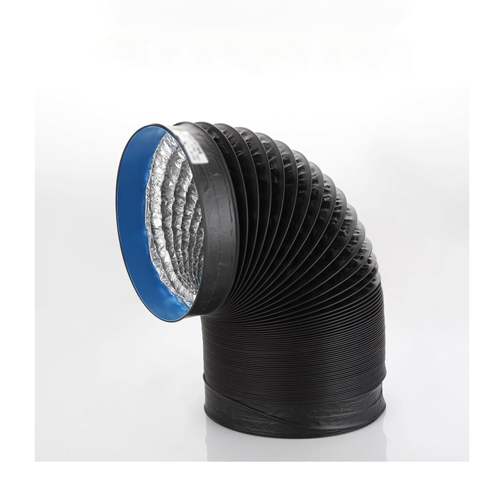 Zhaoqian One Color 1Pc 150Mm Aluminum Foil Ventilation Pipe - 1.5-6M Black Flexible Exhaust Hose For Kitchen, Hvac, And Greenhouses(4M)