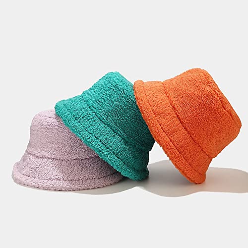 Winter Faux Fluffy Cow Print Bucket Hats Women Outdoor Warm Sun Hat Soft Velvet Fisherman Cap Hats For (Black, One Size) #TOP3