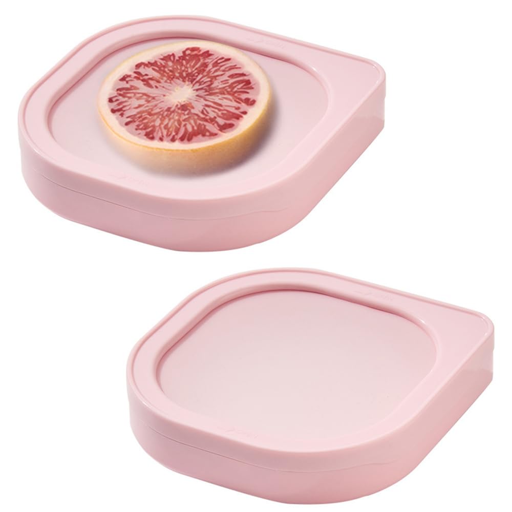 Dongker Pink Avocado Saver,2 Pcs Silicone Reusable Onion Keeper For Garlic Onions Lemons Potatoes Tomato Vegetables Fruit