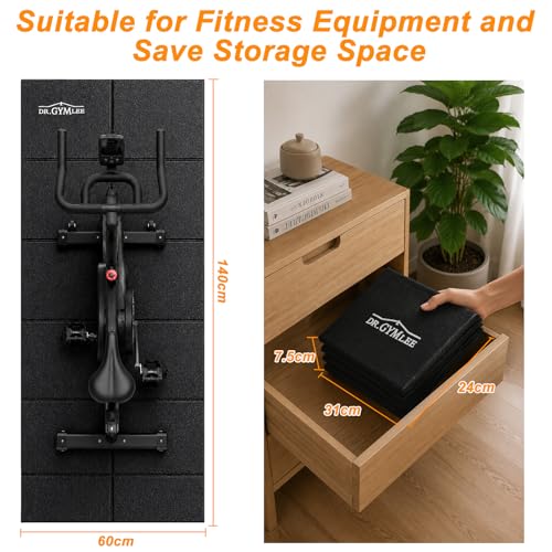 Tapis pour tapis de course pliable antidérapant et insonorisant - 3