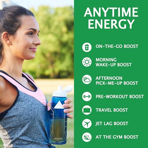 Image of Let'z Go Clean Energy Drink Mix - Natural Caffeine Packets, Vitamins C + D, Electrolytes, Sugar-Free, Zero Calories | Anytime Energy | 15 Count (Orange Citrus)