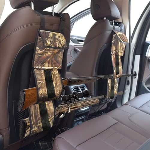 HXXF Car Concealed Seat Back Gun Rack Hunting Gear Seat Back Gun Sling Holder Universal Shooting Accessories, Fit for Vehicles