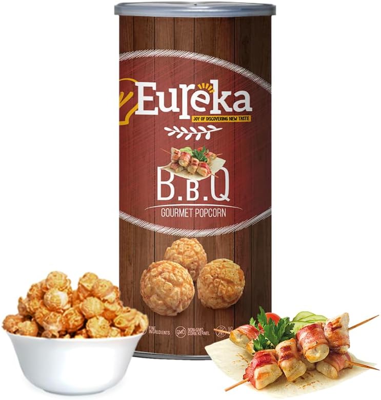 【myEureka Popcorn | マイ ユーレカ】プレミアムグルメポップコーン BBQ 5缶まとめ買い