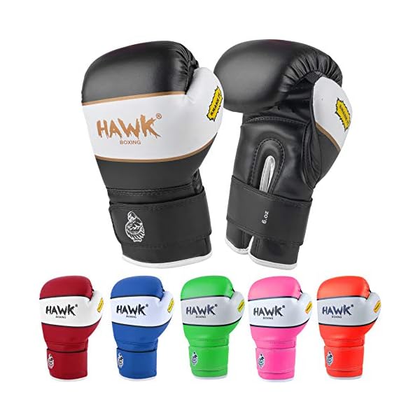 Kids-Boxing-Gloves-for-Kids-Children-Youth-Punching-Bag-Kickboxing-Muay-Thai-Mitts-MMA-Training-Sparring-Gloves Kids Boxing Gloves for Kids Children Youth Punching Bag Kickboxing Muay Thai Mitts MMA Training Sparring Gloves (Black, 6 oz)