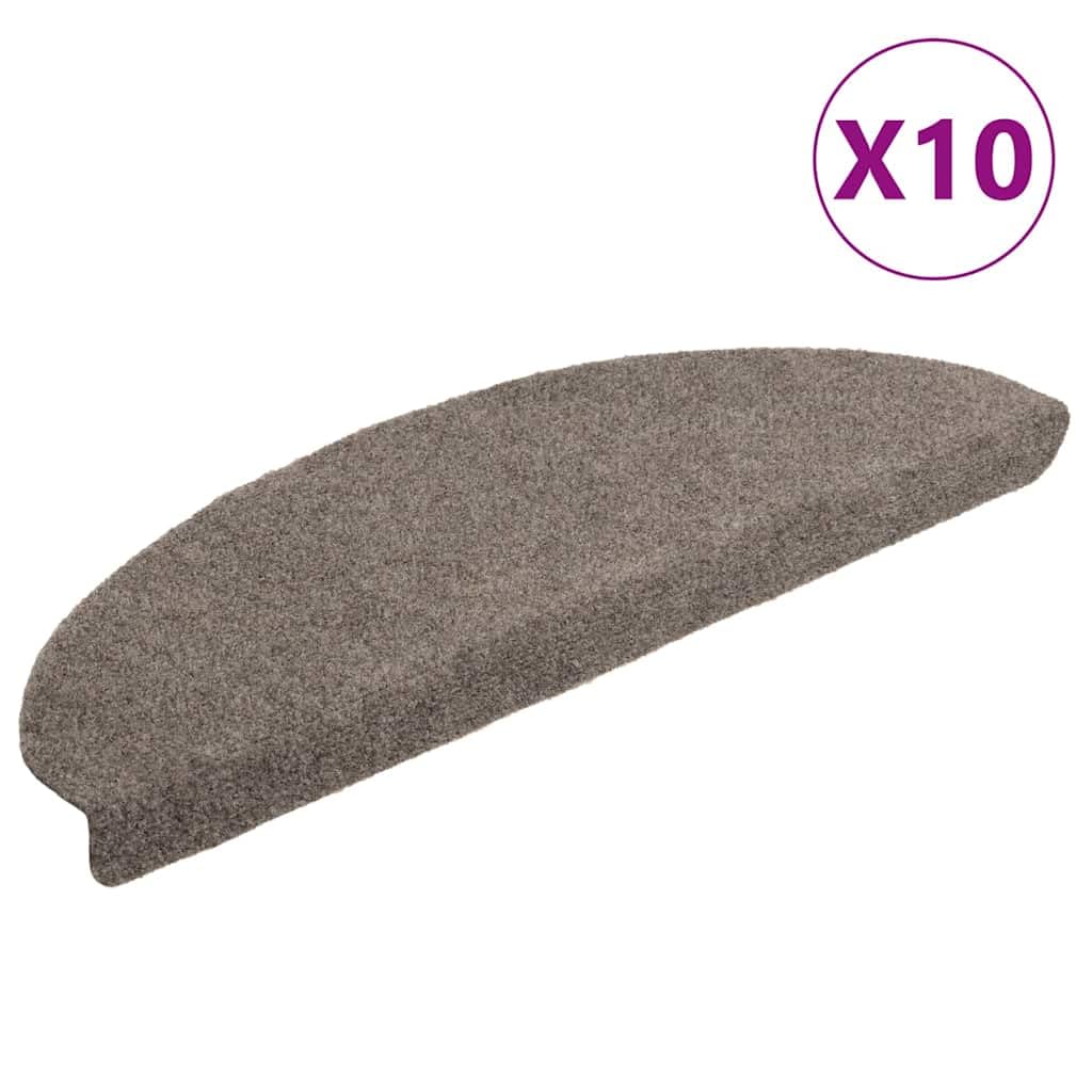Samoprzylepna mata schodowa 10 sztuk 65 x 21 x 4 cm beżowa