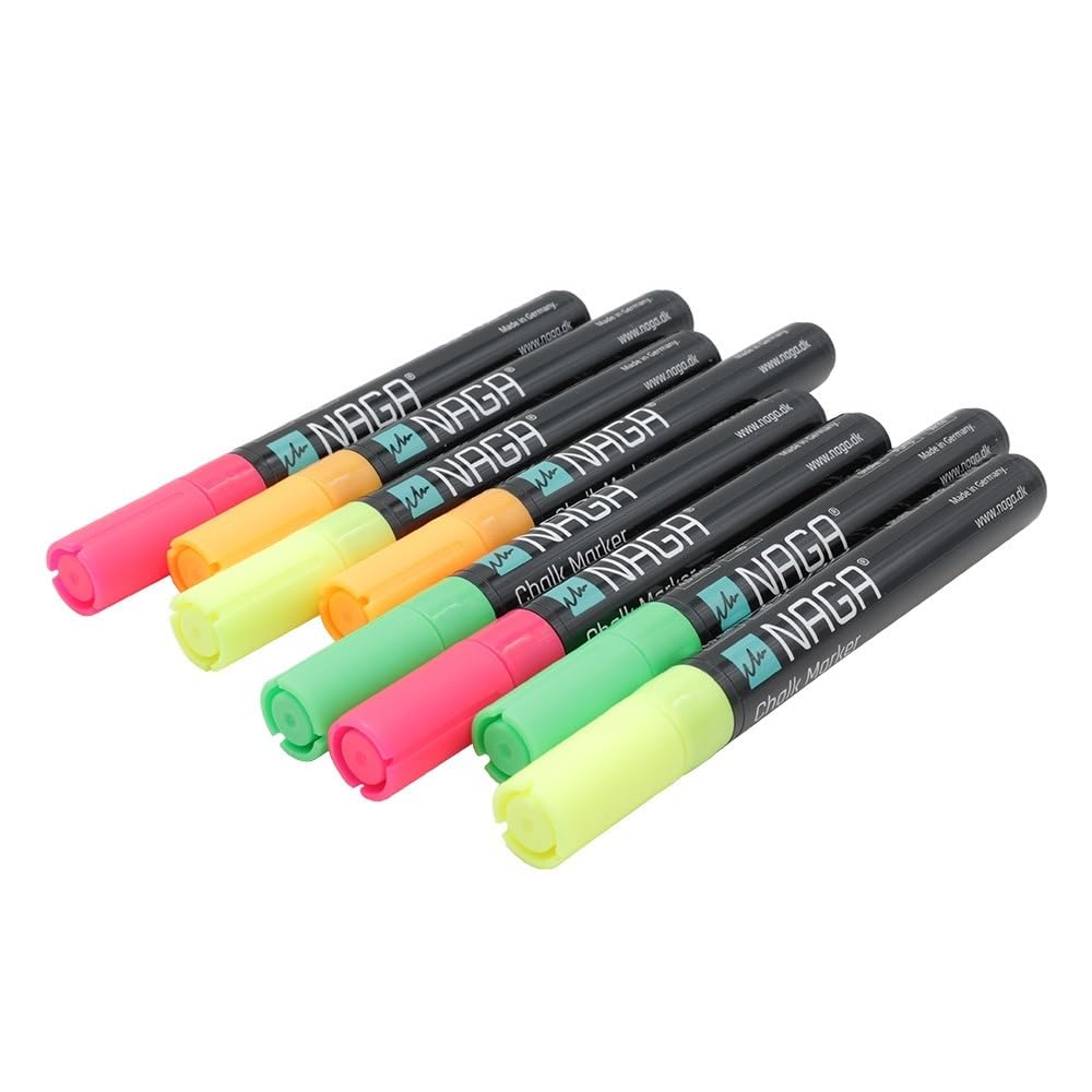Smit Visual Lot de 8 marqueurs pour tableau en verre - 3 mm - Assortis