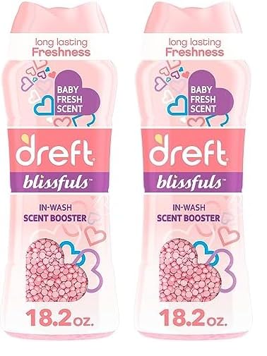 Image of Dreft Blissfuls In-Wash Scent Booster Beads, Baby Fresh Scent, 18.2 oz (Pack of 2)