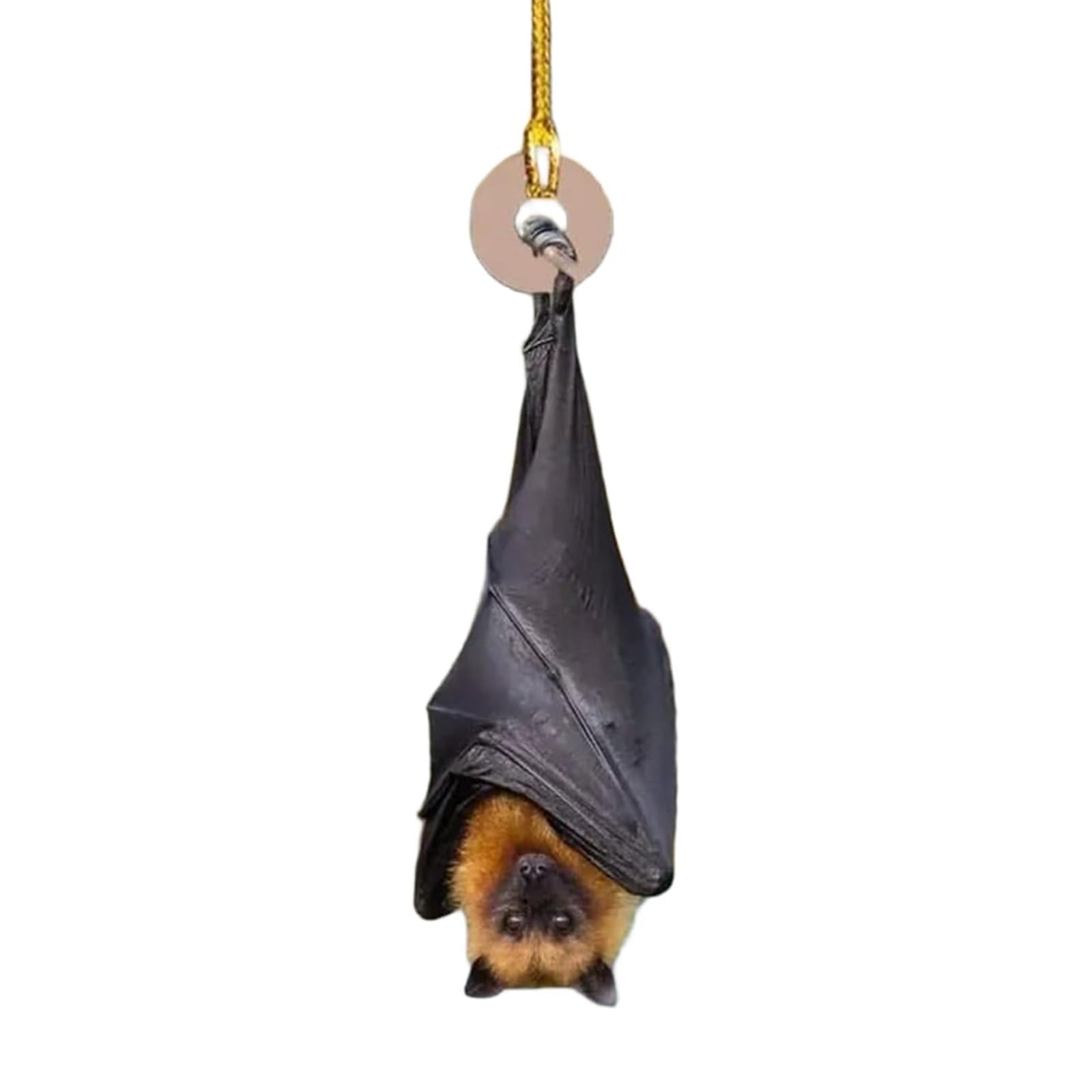 Aosrioylt 1 Pc Bat Christmas Ornament, Realistic Hanging Bat Ornament For Tree, Gothic Upside-Down Bats Home Decoration, Horror Holiday Party Decor, Unique Gift Idea For Nature & Animal Lovers(1 Pc)