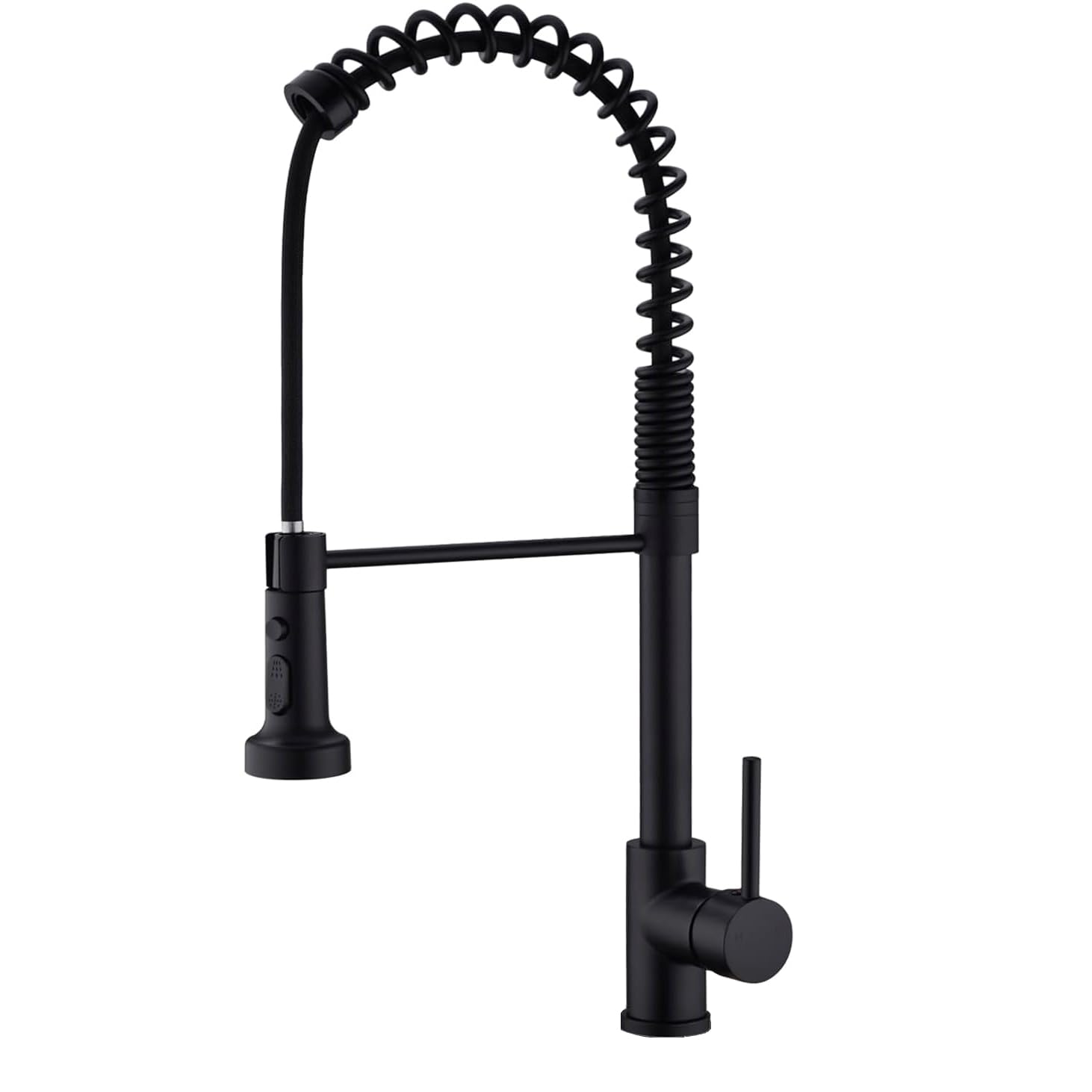 MIFULY Copper Kitchen Tap, Kitchen Mixer Tap with Pull Out Sprayer, Commercial, Matte Black