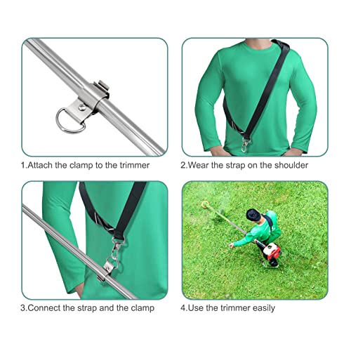 Image of Universal Shoulder Strap Trimmer Strap, Weed Eater Strap, Grass Trimmer Shoulder Strap Compatible with EGO /Stihl /Greenworks /DEWALT String Trimmers, Leaf Blower, Multi Head System