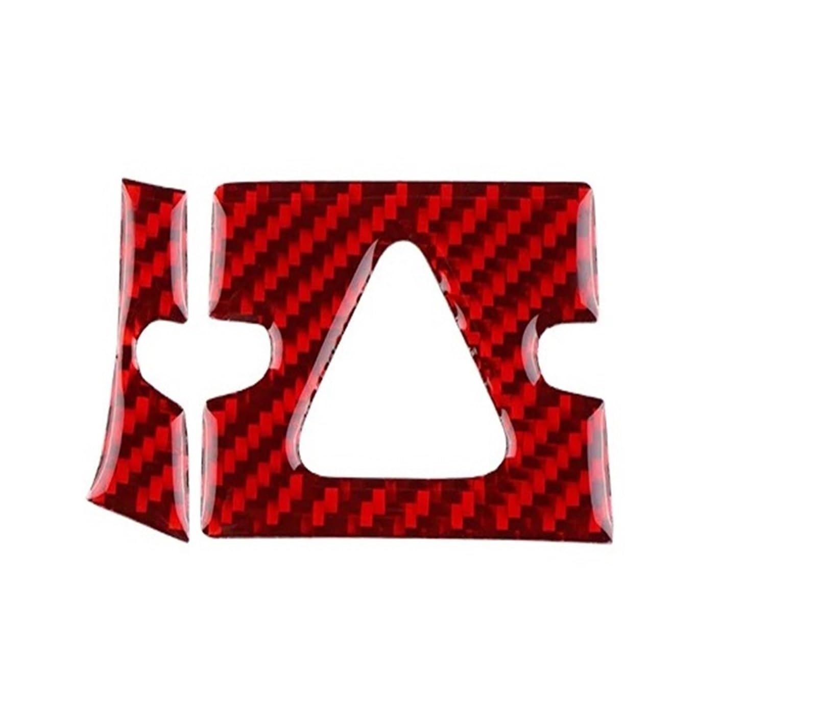 Car Interior Moulding Trim for Kia for Sportage NQ5 2022-2025 LHD RHD Car Warning Light Frame Trim Real Soft Carbon Fiber Sticker Interior Accessories(RHD Red Carbon)