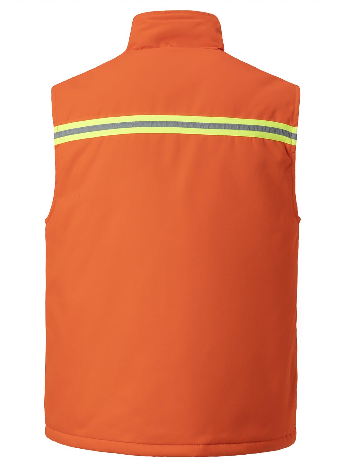 Gilet Rembourré sans Manches Haute Visibilité Homme Gilet de Travail Réfléchissant Veste Sans Manches d'Hiver