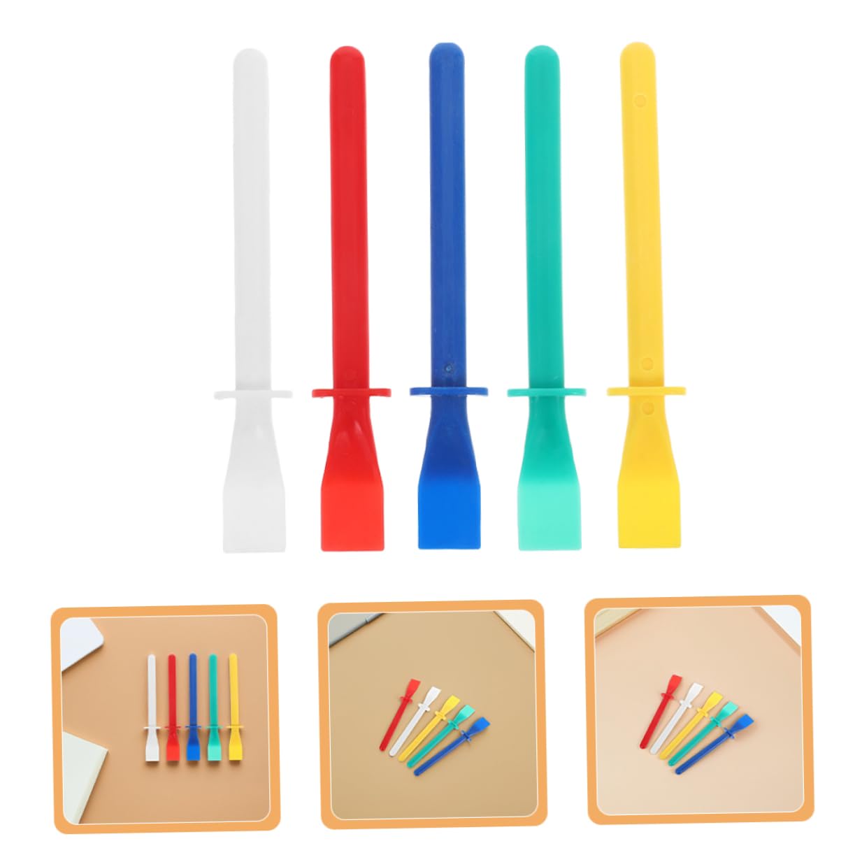 TEHAUX 250 Pezzi Kit Applicatori Colla Spatole per e Progetti Creativi Strumenti per Applicazione Colla e Raschiatura per da Te e Modellismo