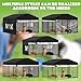 Chunm Outdoor Dog Kennel Cover 8'D x 8'W x 5'H Full Coverage with Clear PVC Window 600D Oxford Fabric Windproof Waterproof Protection Anti UV for Dog Kennels, Cover Only