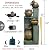 Bumilgar Water Features Outdoor Patio 53 Inches Large Waterfall Fountains for Garden,Deck,Porch,Lawns, Balconie, Tall Floor Standing Outside Water Fountain with Lights and Bowl,Gray