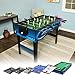 Sunnydaze 10-in-1 Game Table - Combination Multi-Game Table with Billiards, Push Hockey, Foosball, Ping Pong, Chess, Checkers, Backgammon, Bowling, Shuffleboard, Card Games - Game Time Blue