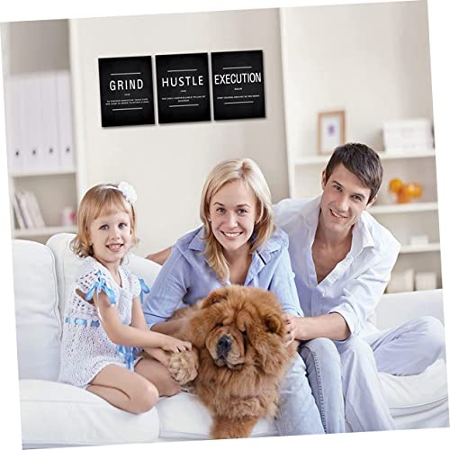 Mural no tejido CHILDWEET con citas motivacionales de 3 piezas para decorar 5