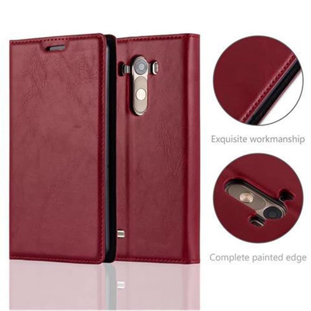 Cadorabo Hülle Für LG X Power 3 – Kunstleder Flip-Cover Mit Standfunktion & Kartenfach, Rot