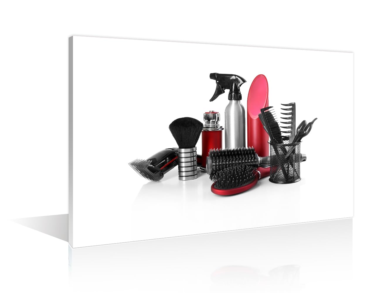 1 Panels Hairdresser Accessories Canvas Wall Art Professional Hairdresser Equipment Paintings Prints on Canvas Modern Artwork Pictures for Barbershop Giclee Framed Ready to Hang 12" Wx18 H