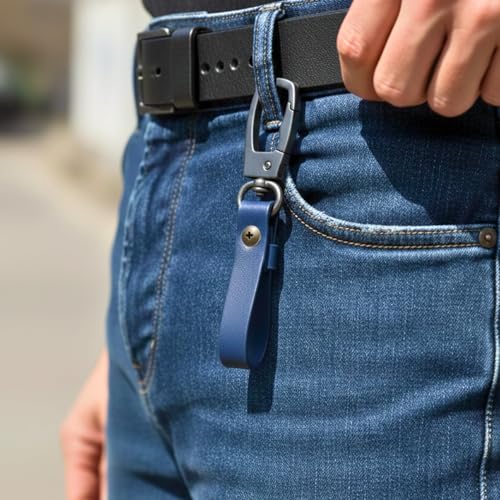 Image of THE MEN THING - Stylish Multicolor Stainless Steel Keychain for Men & Boys (URBAN AXIS BLUE)