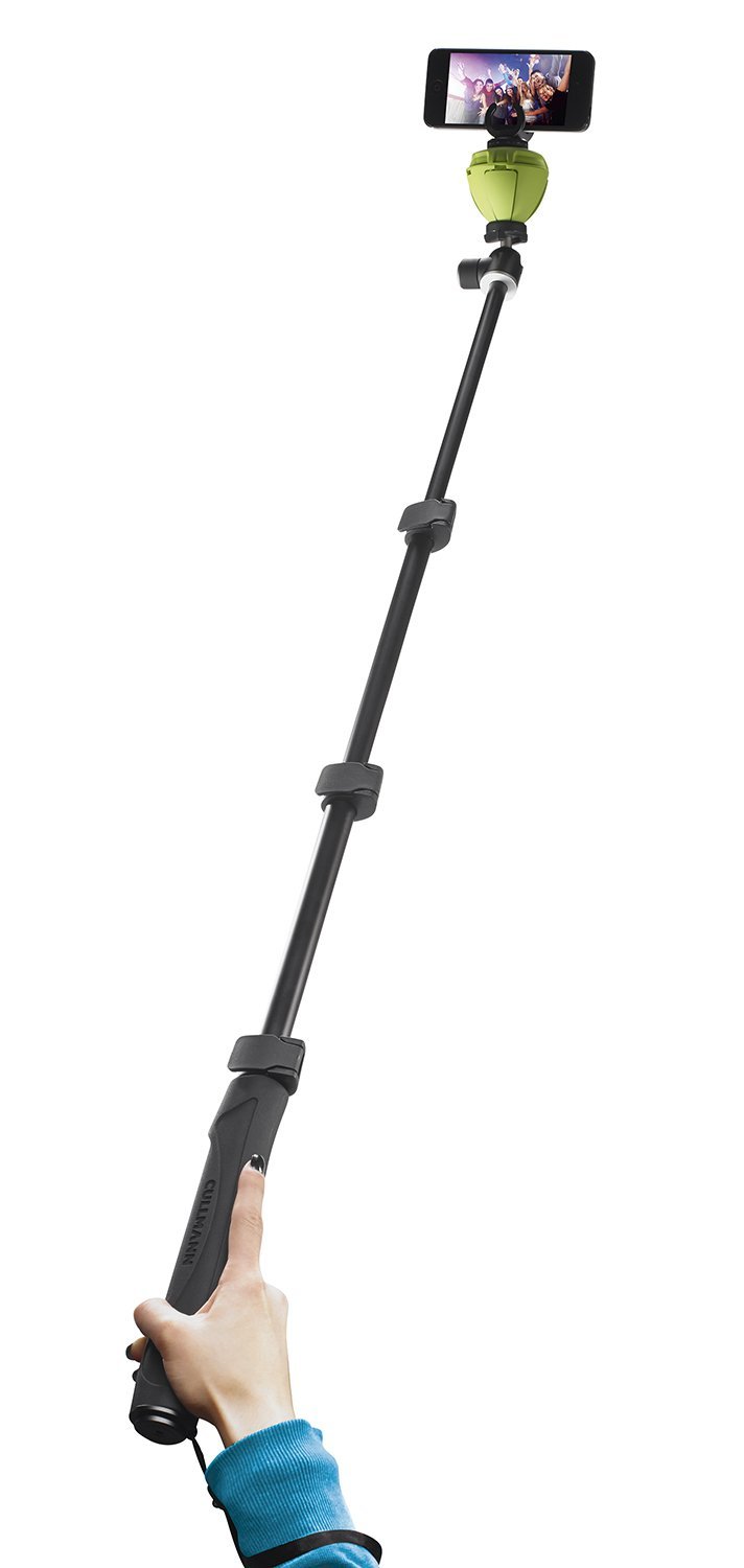 Cullmann 50221 SMARTpano 360 elektroniczna głowica panoramiczna z pilotem na podczerwień do aparatu/smartfona, zielona