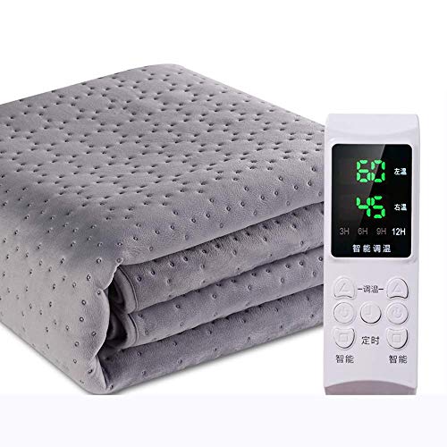 Dual-Steuer Heizdecke Sicherheit von Haushaltswassertemperatur Entfeuchter, grau (Size : Dual Control 200X180CM)