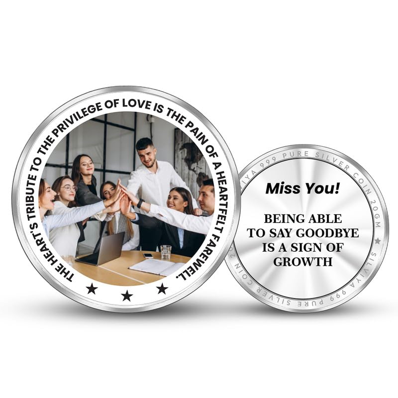 Silviya BIS Hallmarked Personalized "Farewell" 999 Pure Silver Coin (20 Gram) | Round Shape | With Message Card | Unique Goodbye Gift for Colleague | Boss | Employee | Retirement | Office Gift (B0CNXVQQFW) Amazon Price History, Amazon Price Tracker