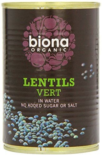 Biona Black Beluga Lentils Organic - no BPA Used in can 400g (Pack of 3)