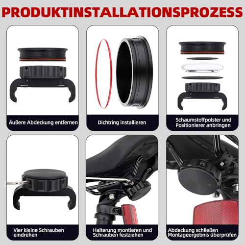 ANEELV Soporte para Bicicleta AirTag: Soporte Oculto e Impermeable para el sillín de la Bicicleta, Accesorio antirrobo con rastreador GPS para Bicicletas de montaña y de Carreras. - imagen 5