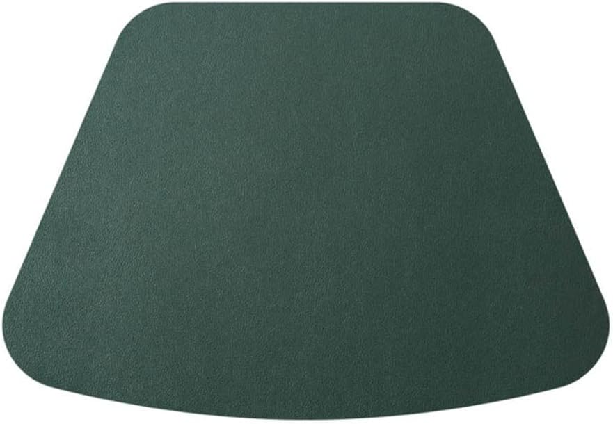 4 Pcs Leather Fan-Shaped Round Table Placemat Table Mat Heat Insulation Pad Decorative Mat for Home Restaurant (Color : D)