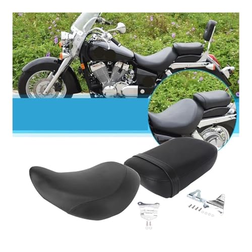 Asiento doble de conductor y pasajero acolchado para Shadow VT750 4