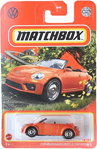 Hot Wheels Matchbox Volkswagen Beetle Convertible naranja miniatura 1