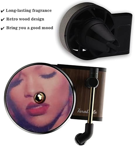 Miniatura 3 de 1 unidad de ambientador de aire estilo retro para tocadiscos de aire con clips de ventilación para accesorios de decoración de coche con 9 fundas de