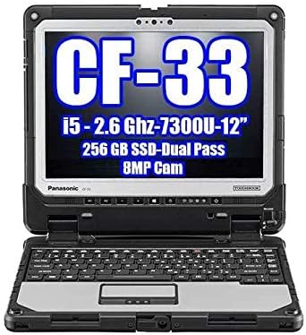 Renewed Panasonic Toughbook CF-33 2-in-1 detachable notebook i5-7300U 8GB RAM 256GB SSD Windows 10 12.0” QHD 2160 ×1440 Webcam With 30 Days Return, 90 Days Exchange Warranty